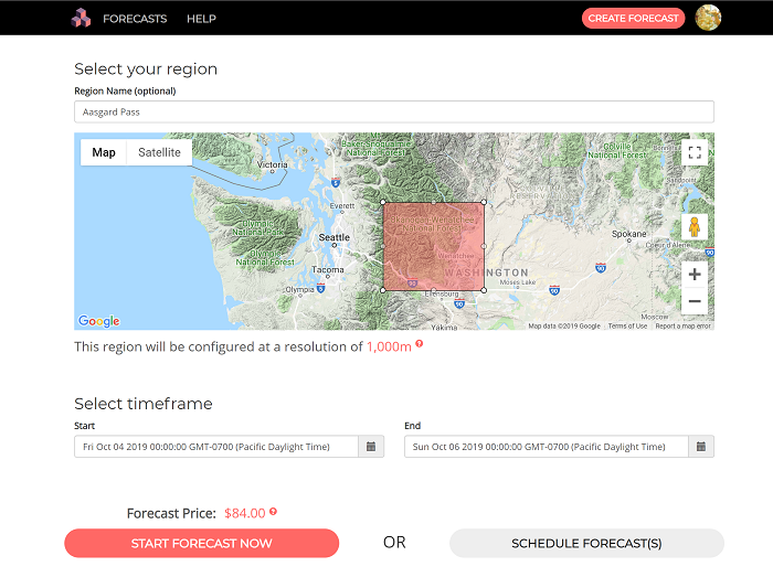 Cloudrun Forecast Wizard